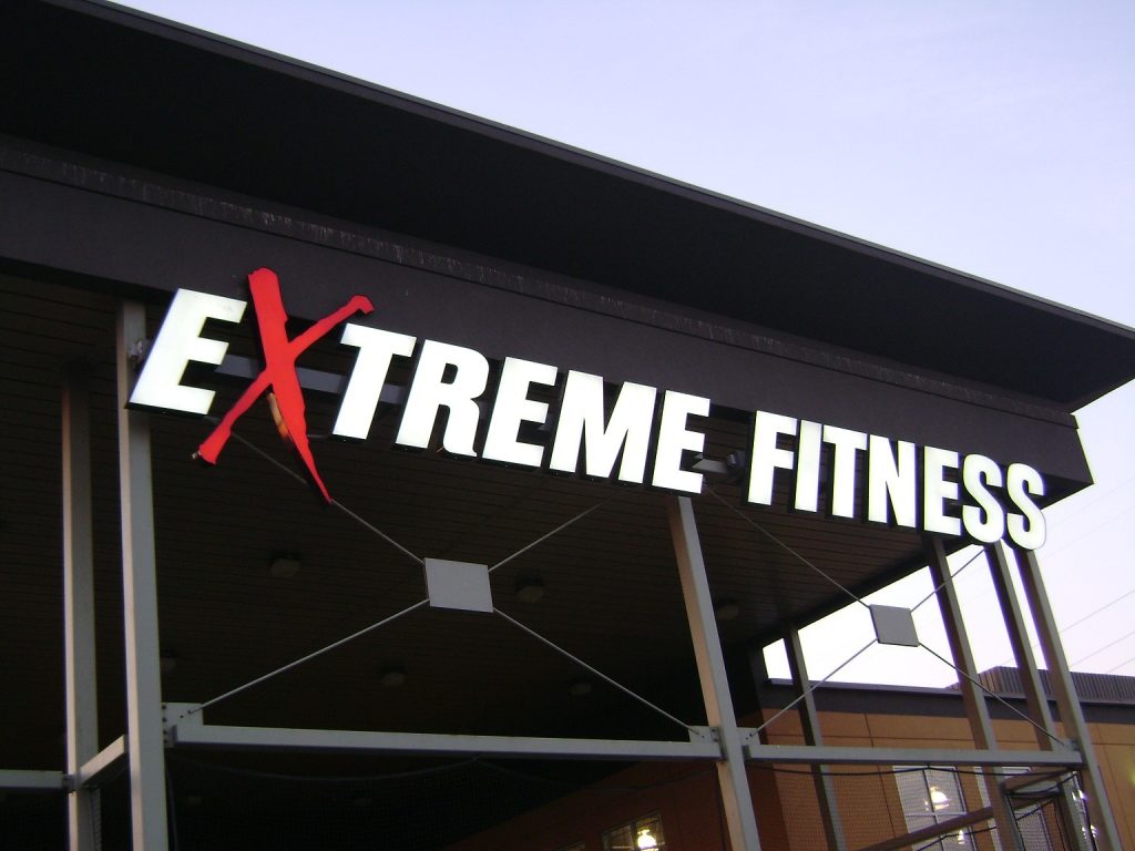 Extreme Fitness channel letters