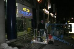Cineplex<br>Toronto, ON Cineplex sign installed with Sign Production team